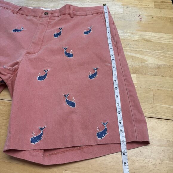 Murray's Toggery Chino Shorts Whale Nantucket Red Vintage Preppy Nautical 40 EUC - Picture 13 of 13